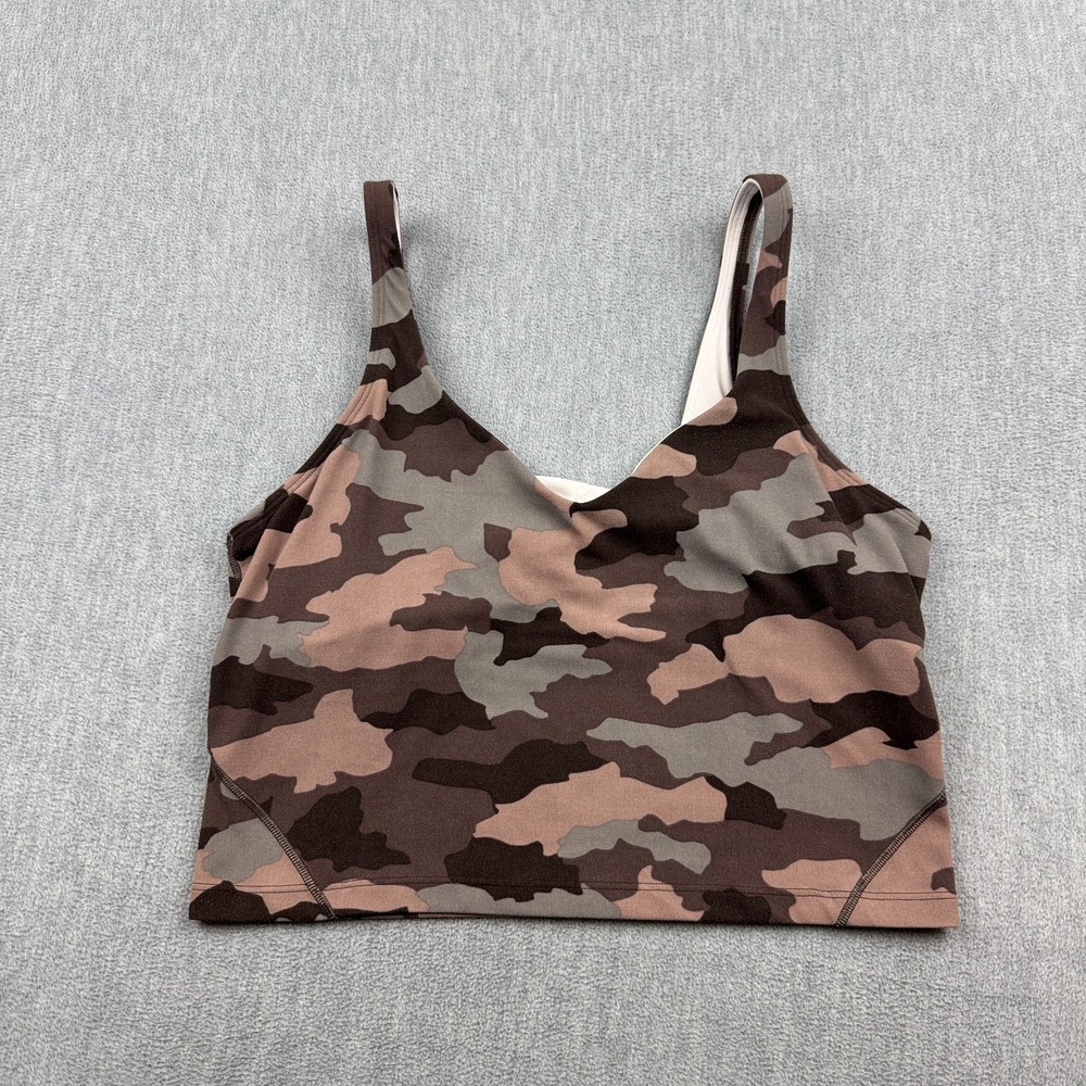 Lululemon Tank Top Womens 10 Camo Dusty 365 Heritage Align Athletic Gym Workout
